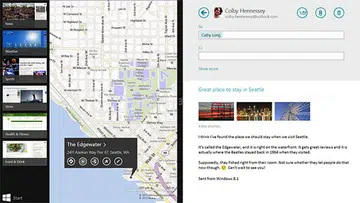 Variable, continuous size of snap views is just one of the many features in the Windows 8.1 update. (Image source: Microsoft.)