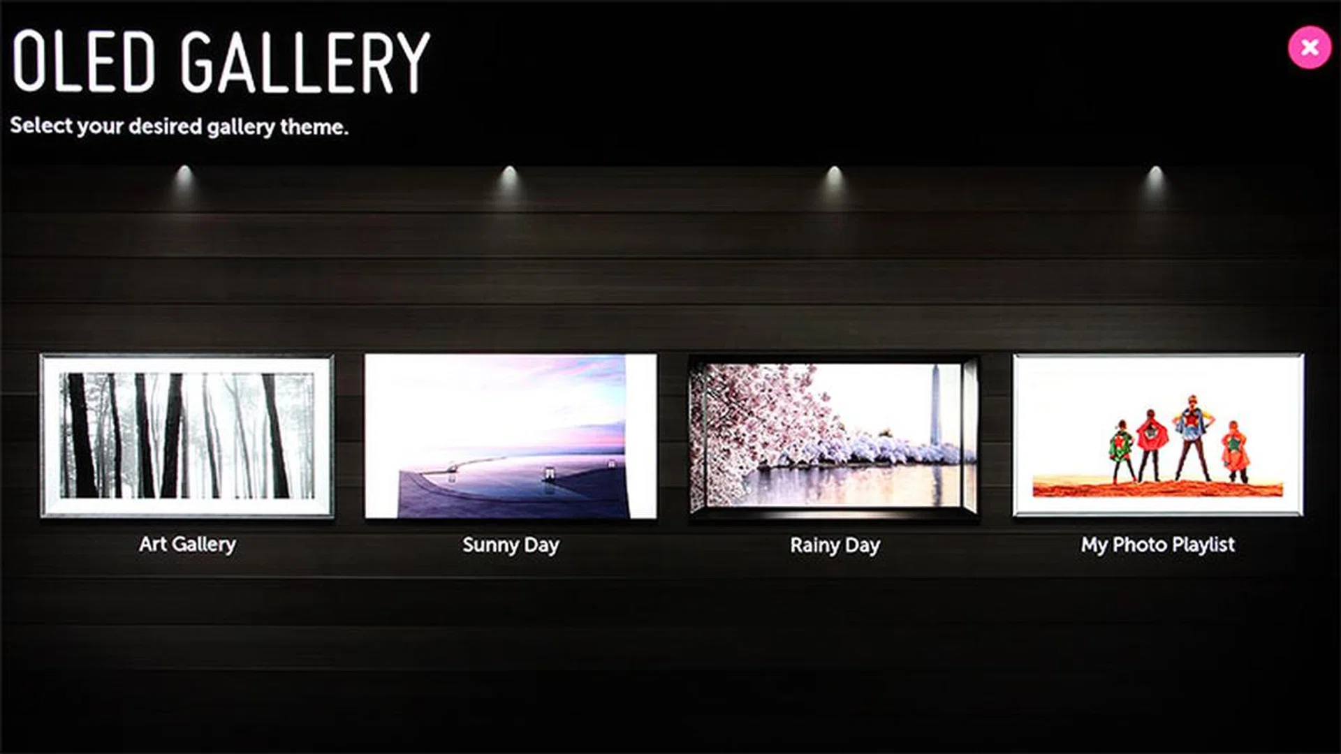 If you chose to, the OLED TVs can double as a giant photo frame.