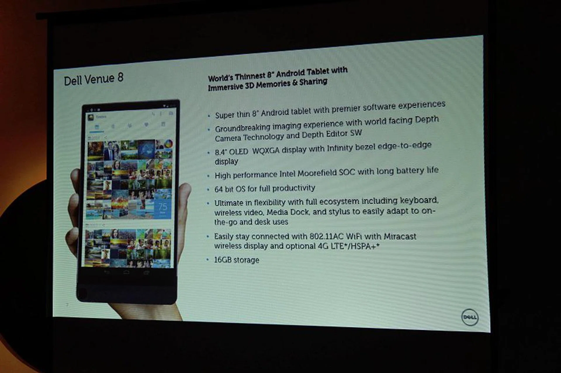 You can see how the tablet is supposed to be held in the Dell promo slides.
