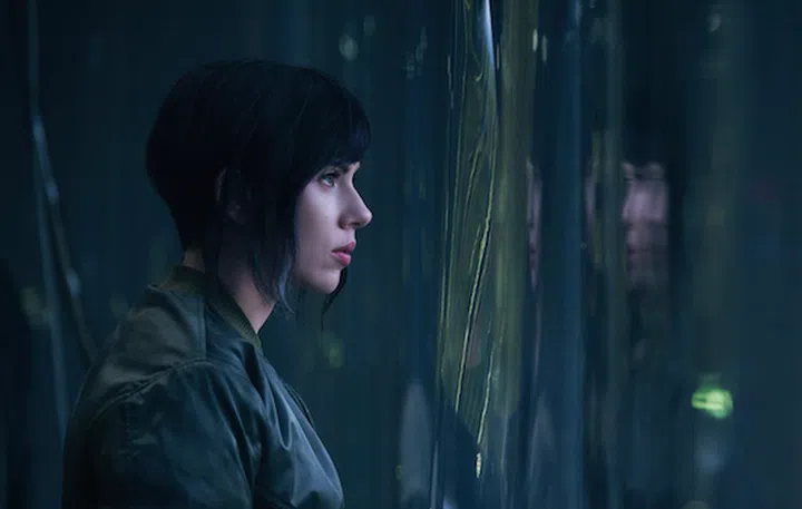 Scarlett Johannson as Major Kusanagi. Image credit: Paramount Pictures.