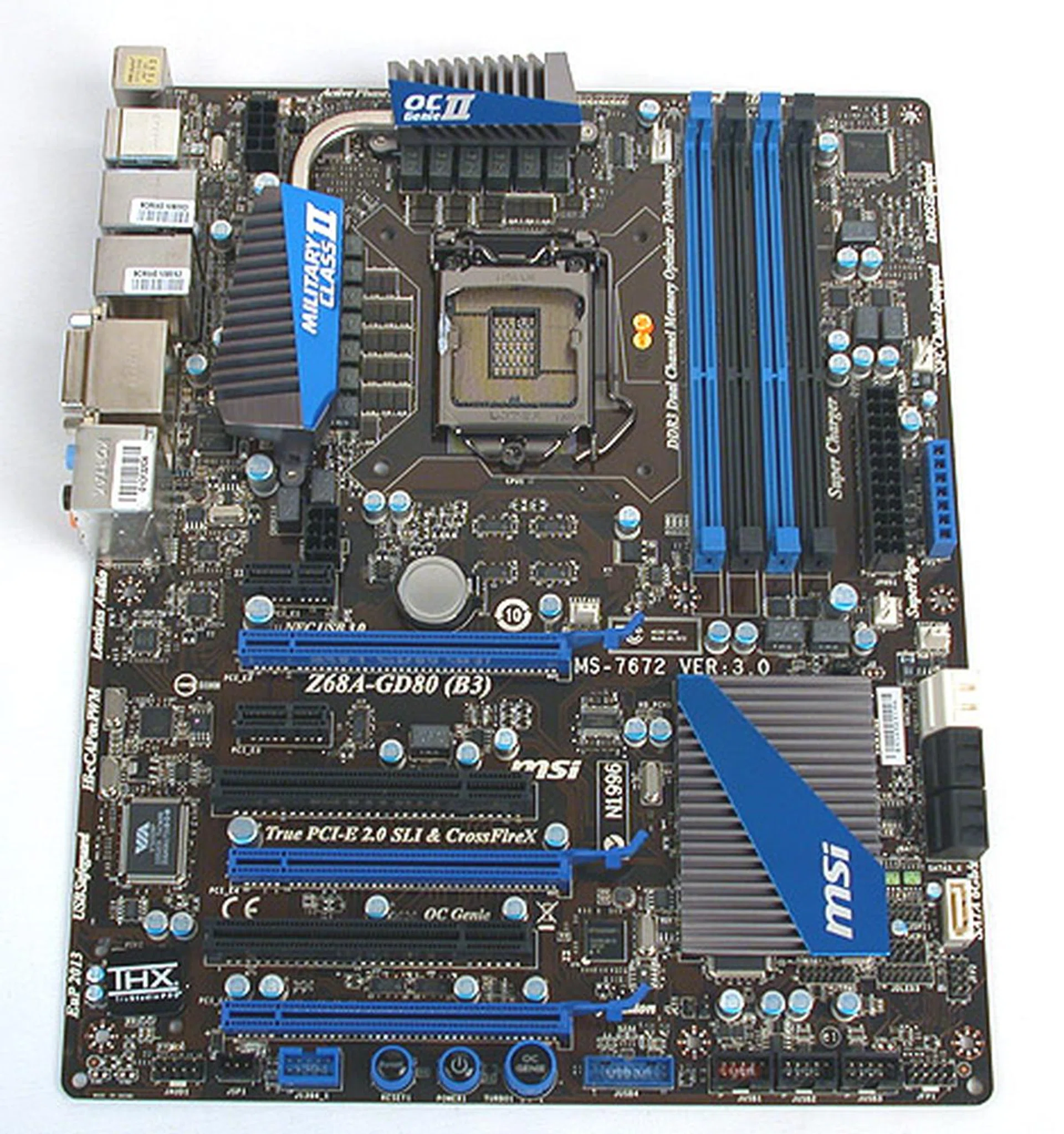 Looks familiar? Well, the blue, brown and black aesthetics has been preferred by MSI for a while now. And we can't really be expecting something new so soon after the P67/H67 launch right?