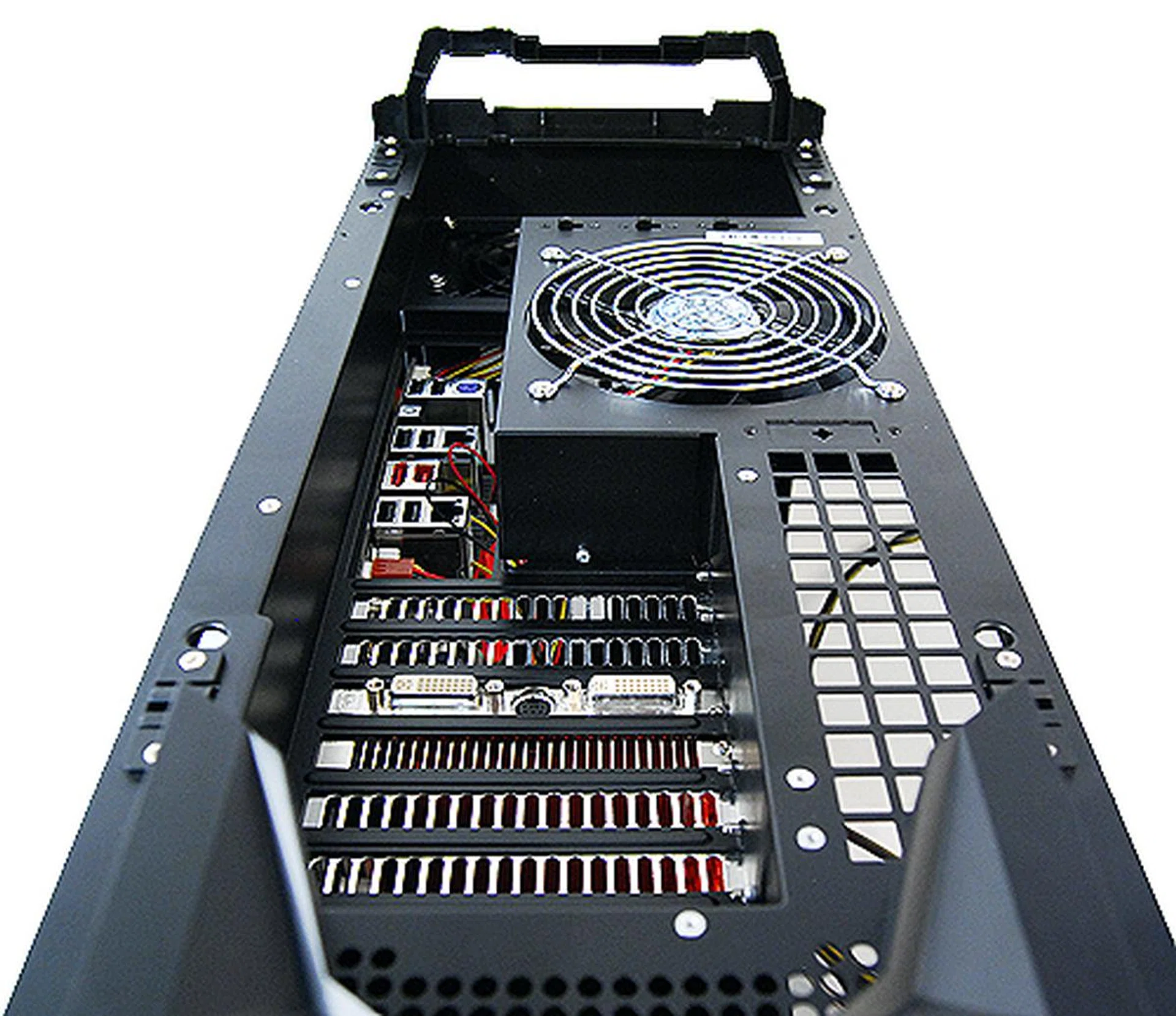 Here's a look at the top side of the Raven RV02 with all the ports exposed.