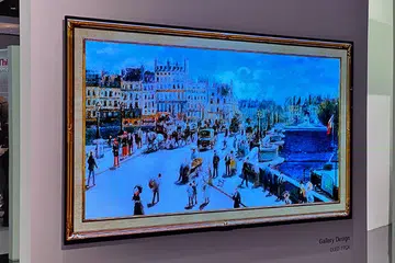 Both the GX (pictured) and CX can be wall-mounted but the GX will look nicer because it's thinner.