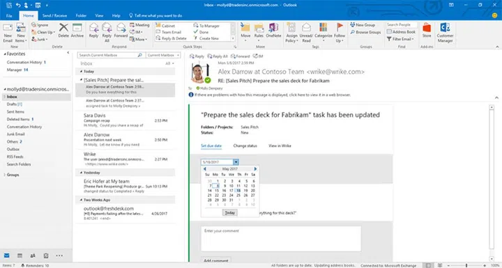 Actionable Messages let users take quick actions right from a conversation in Microsoft Teams and Outlook.