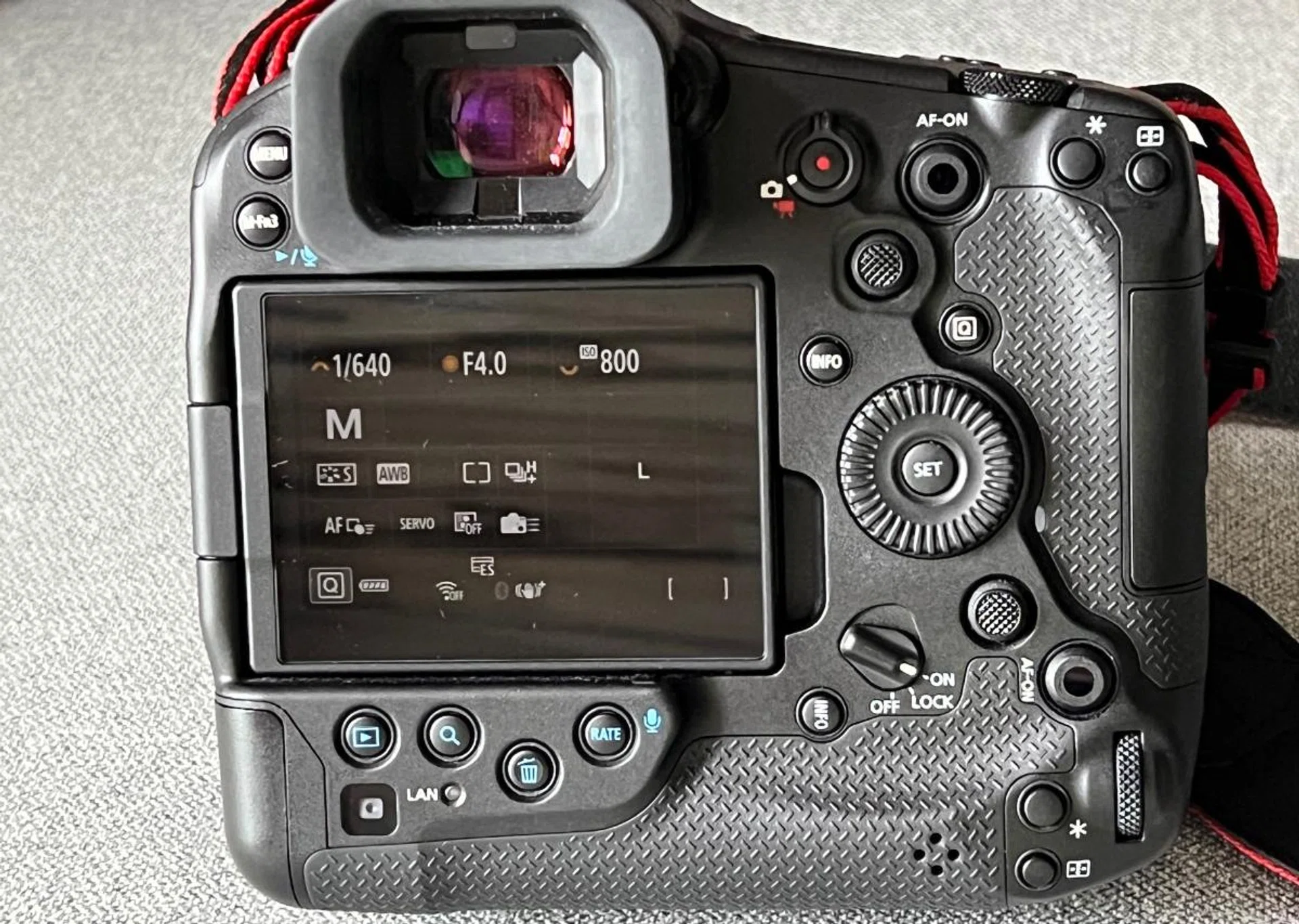 The back of the EOS R1 looks confusing, but these buttons are configurable so you can set it up the way you want to shoot. Photo: HWZ