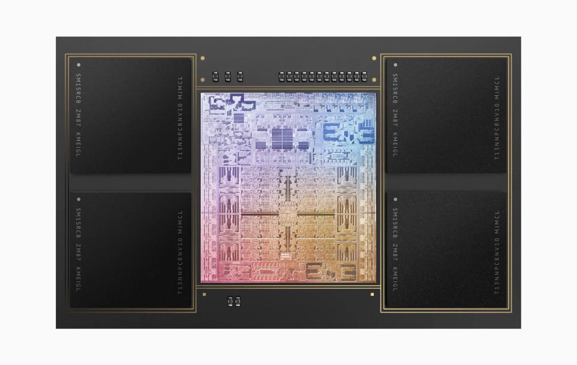The M1 Max is Apple's largest chip yet. It has 57 billion transistors. To put that number in context, NVIDIA's GeForce RTX 3090 has 28.3 billion transistors.