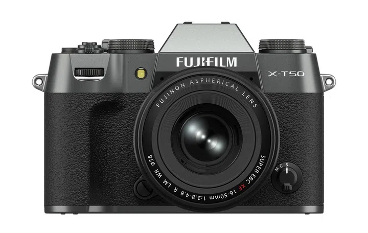 The Fujifilm X-T50 in Charcoal Silver. (Image source: Fujifilm)