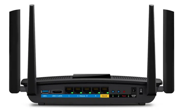 The back of the router.