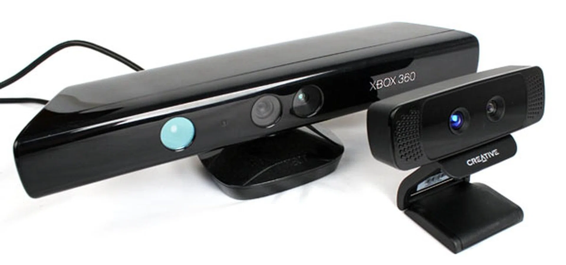 The Senz3D is about one third of the size of the Kinect sensor.