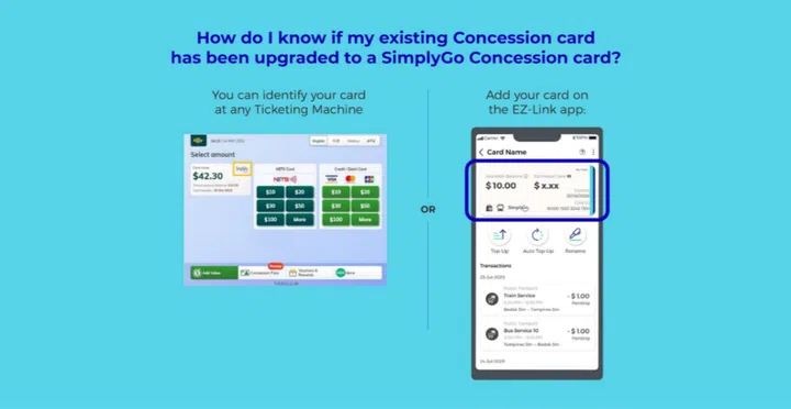 EZ-Link app now supports SimplyGo concession cards.