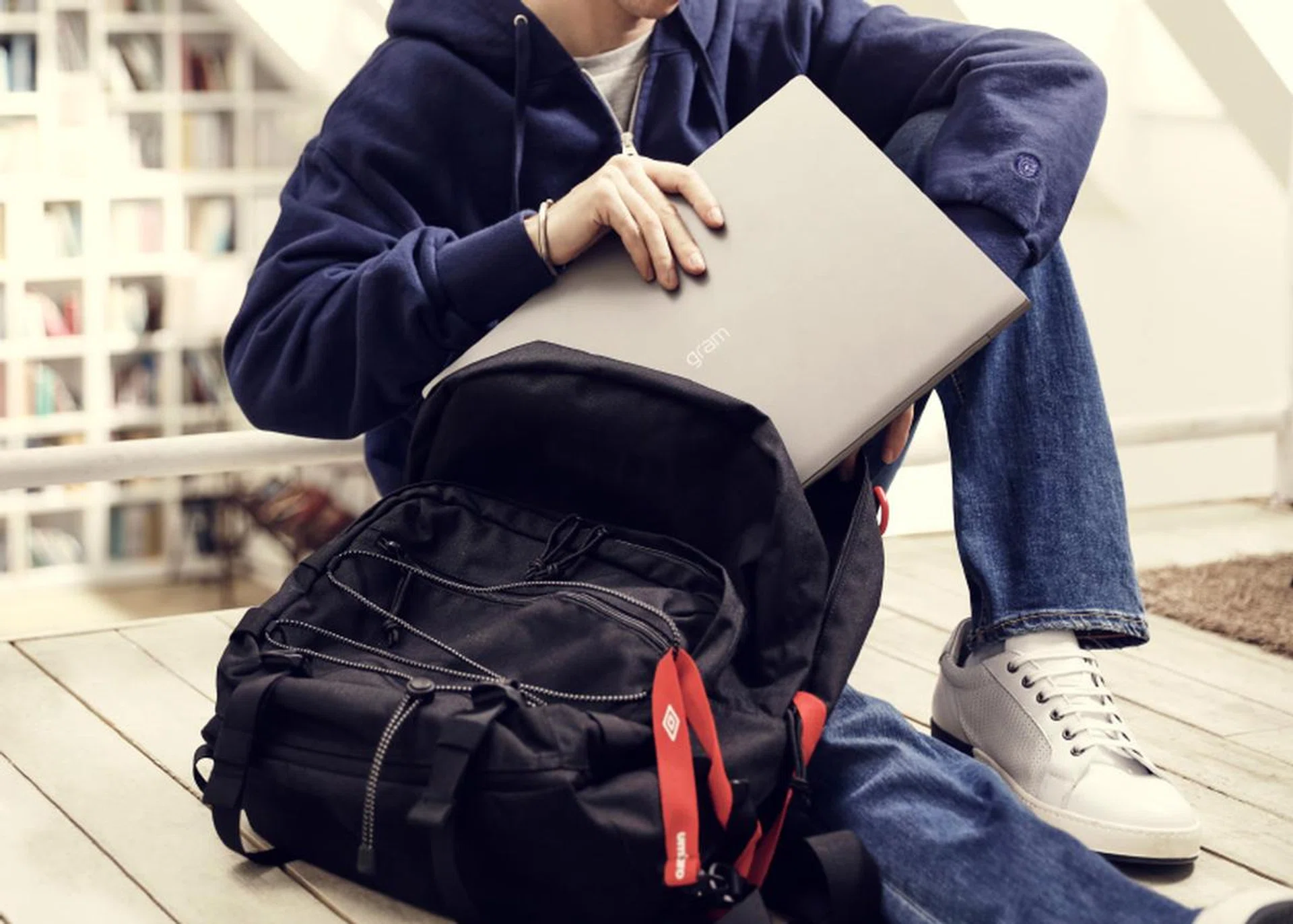 The gram 17 may be incredibly light but there's no getting around the fact that it's quite a large notebook.