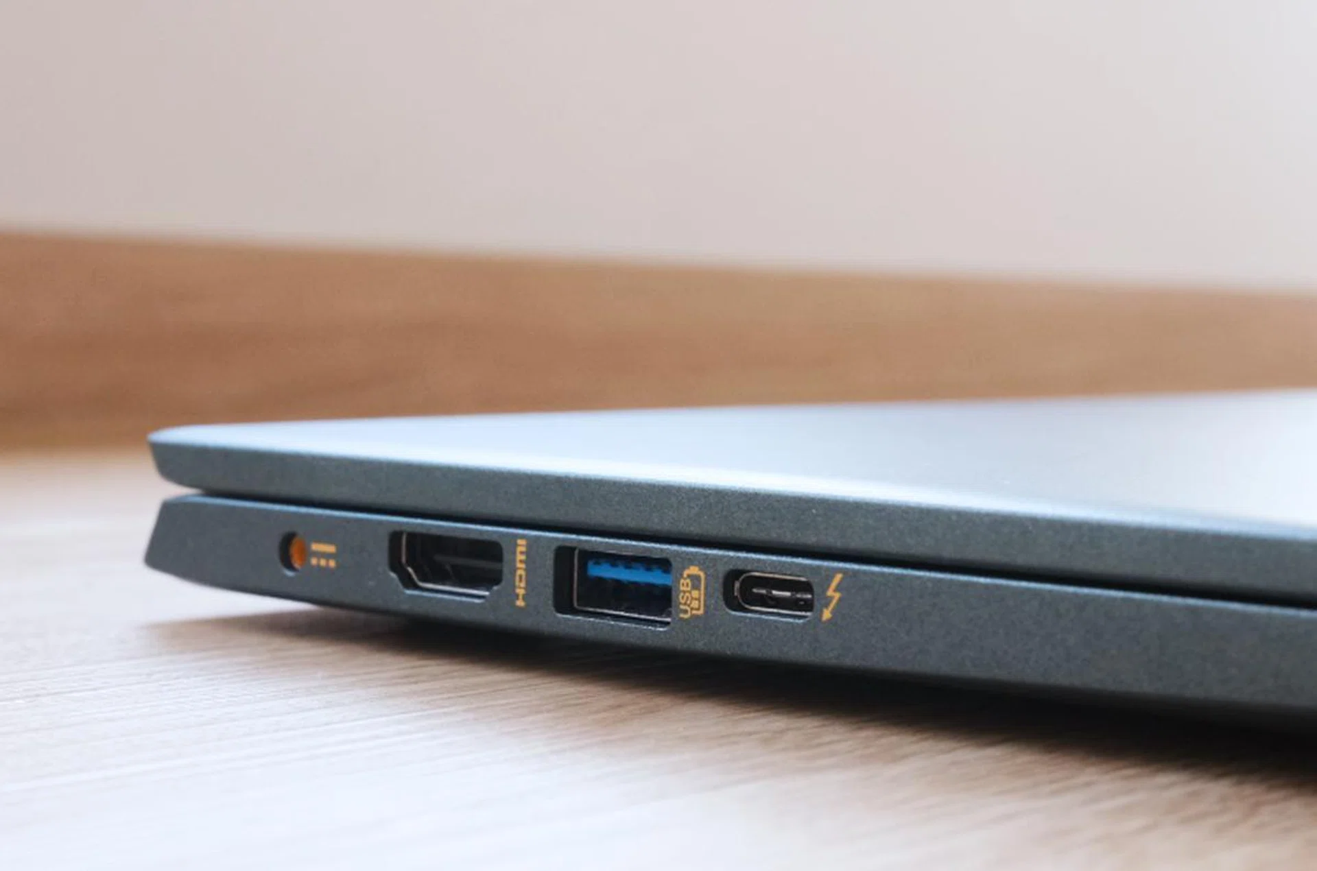 The Acer Swift 5 only has a single USB-C port. Most notebooks have at least two.