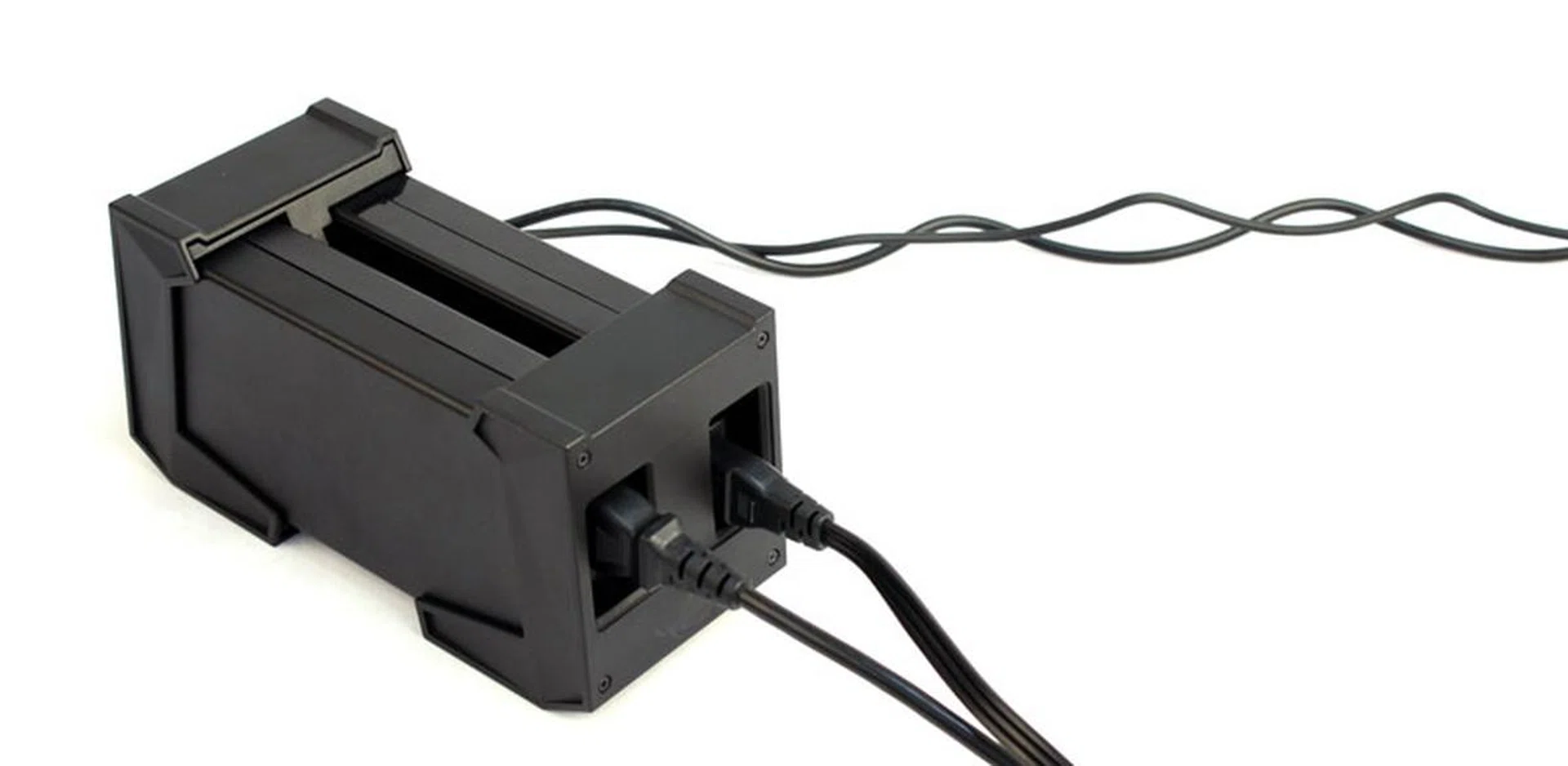 The ASUS ROG G20 comes with two separate power bricks in a custom bracket.