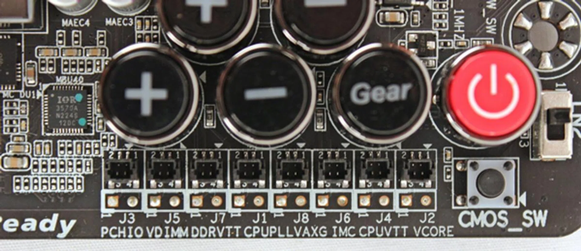 Notice the pin-out and measurement points for each voltage line supplying power to vital components onboard.