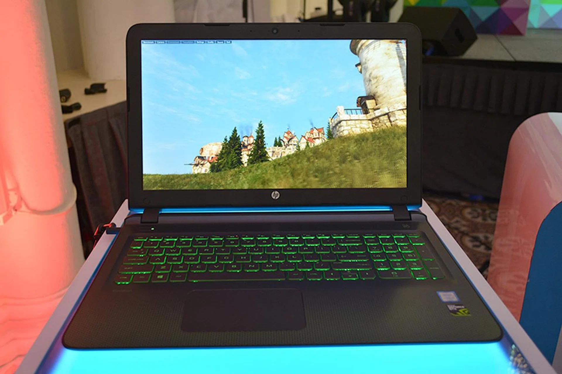 The 15.6-inch gaming notebook comes with a green LED backlit keyboard.