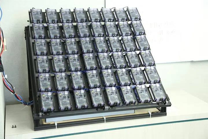 IBM TrueNorth 16-chipboard cluster. Source: Flickr account of IBM Research