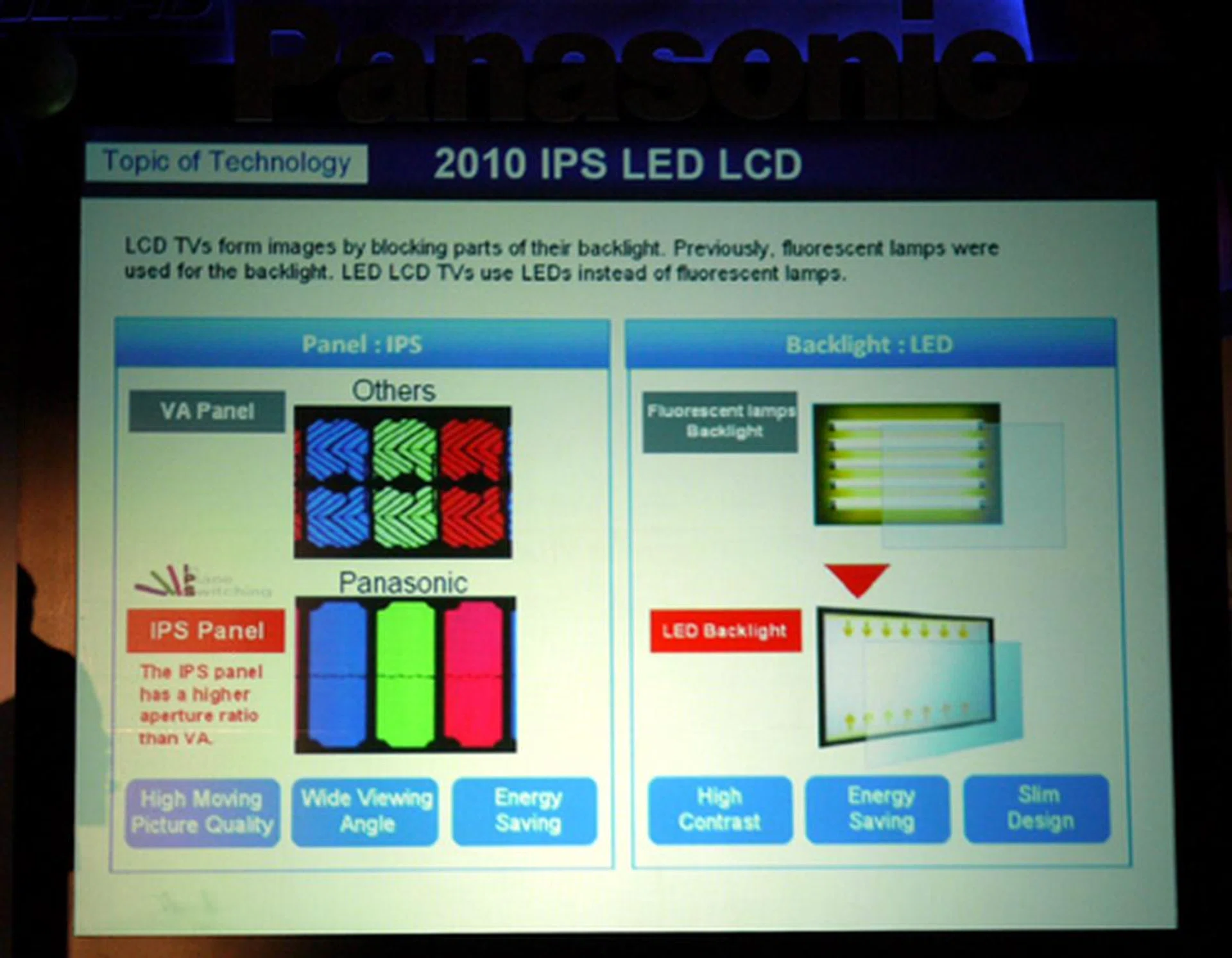 Combining the use of IPS panels and LED backlights, Panasonic is hoping to achieve higher contrast levels and improved viewing angles with their latest entries in the LCD line-up.