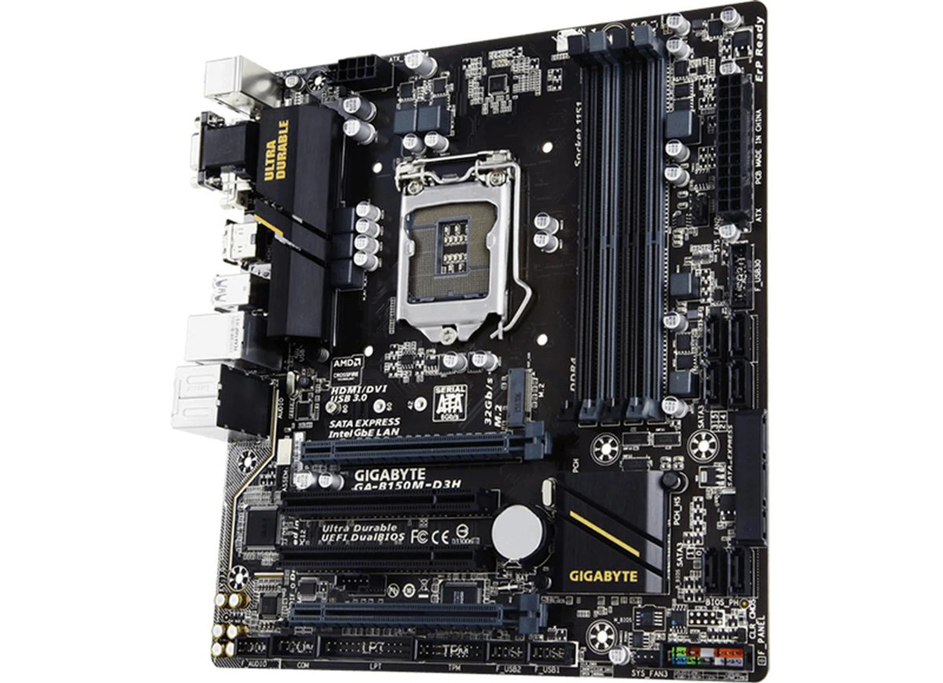 Gigabyte B150M-D3H. (Image Source: Gigabyte)