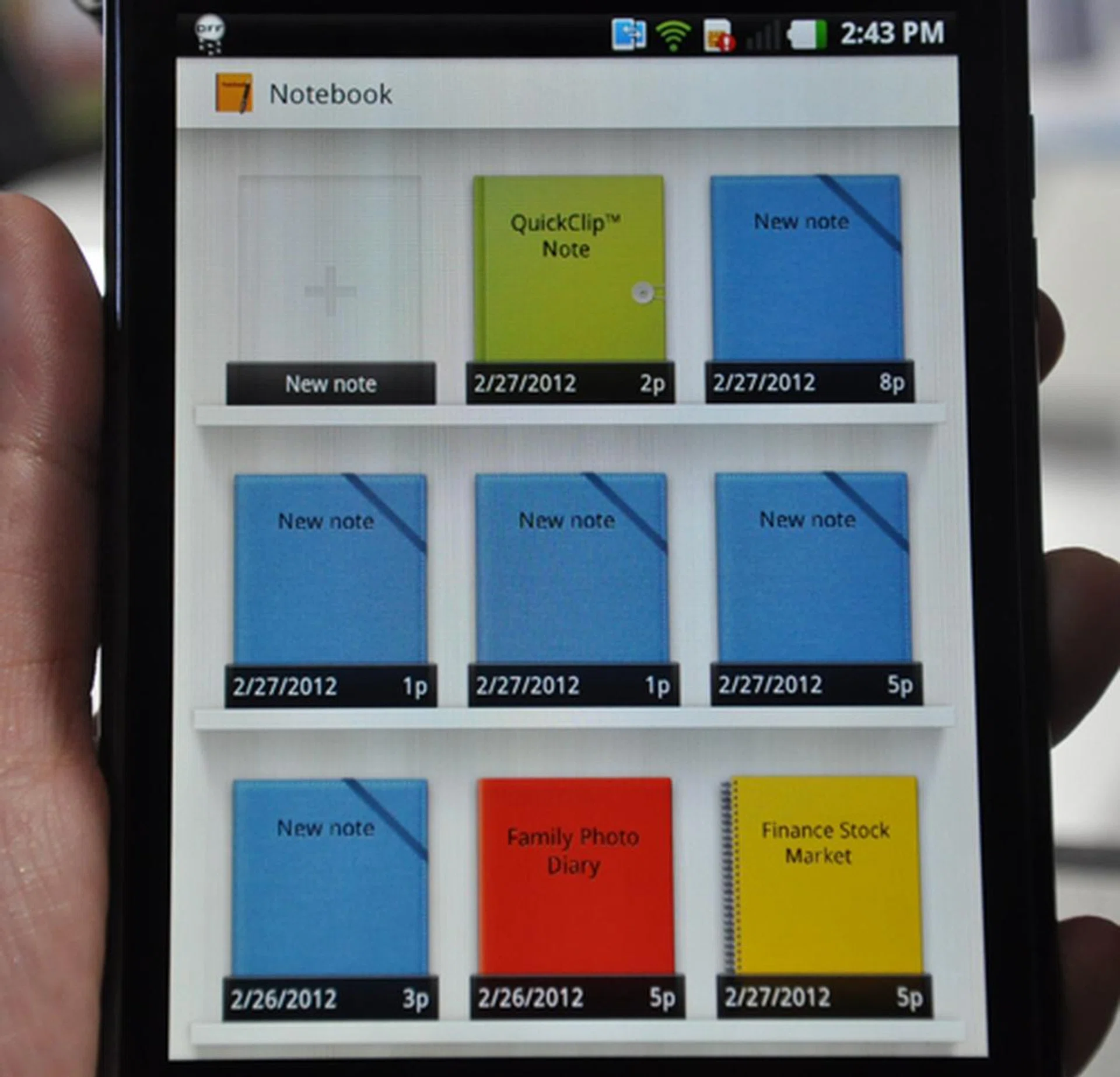 You can access the Notebook app via your homescreen. This works like a scrapbook of sorts, with users pegging relevant notes to virtual notebooks. Edited media will automatically be saved in the QuickClip Note book.