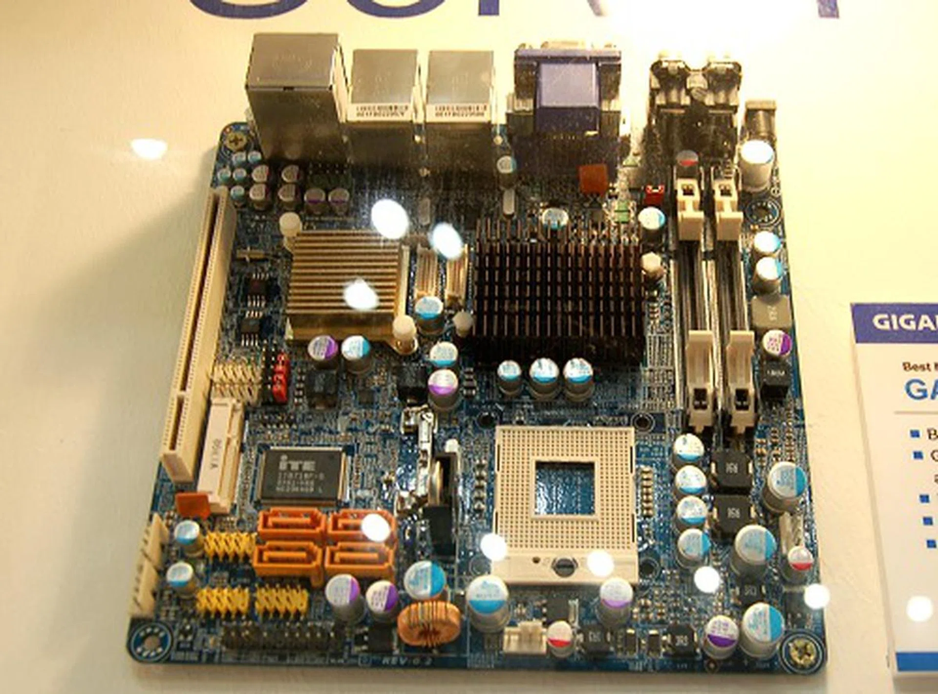  Gigabyte also had a number of mini-ITX solutions and here's one based on the Centrino 2 platform, only that this board allows you to plug in a compatible CPU of your choice. If this interests your project needs, the model is GA-6QPCV-RH.  