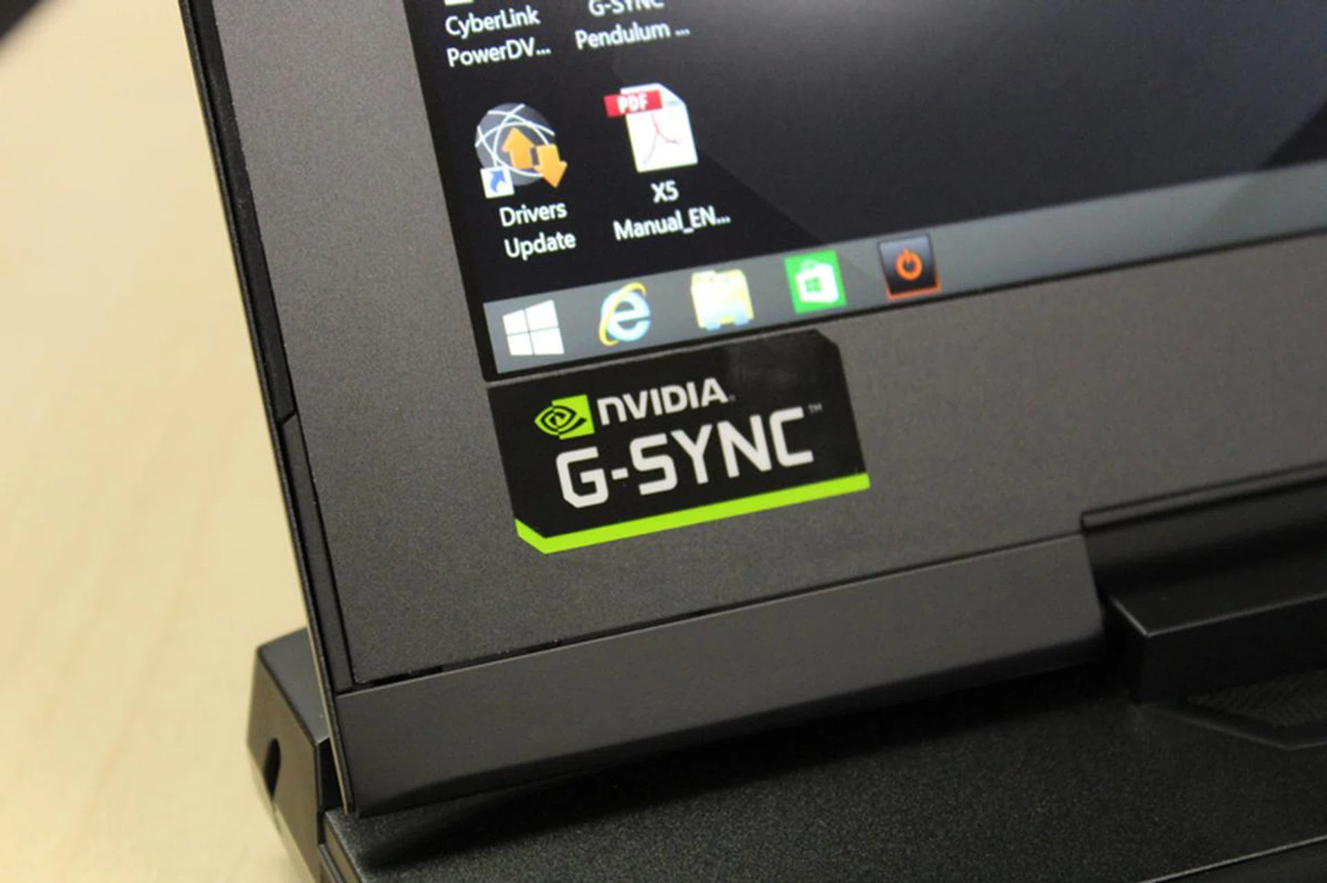 Look out for this sticker to easily identify if a machine supports NVIDIA's G-Sync technology.