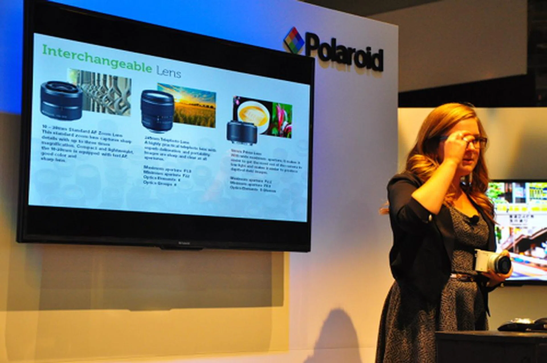 The iM1836 will come with the 10-30mm kit lens but there are other Polaroid lenses you can buy, like the 245mm telephoto lens and the 50mm prime lens.