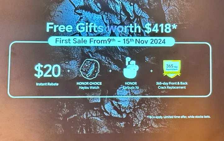 Purchase bonuses for the Honor X9c after pre-order period. Photo: HWZ.