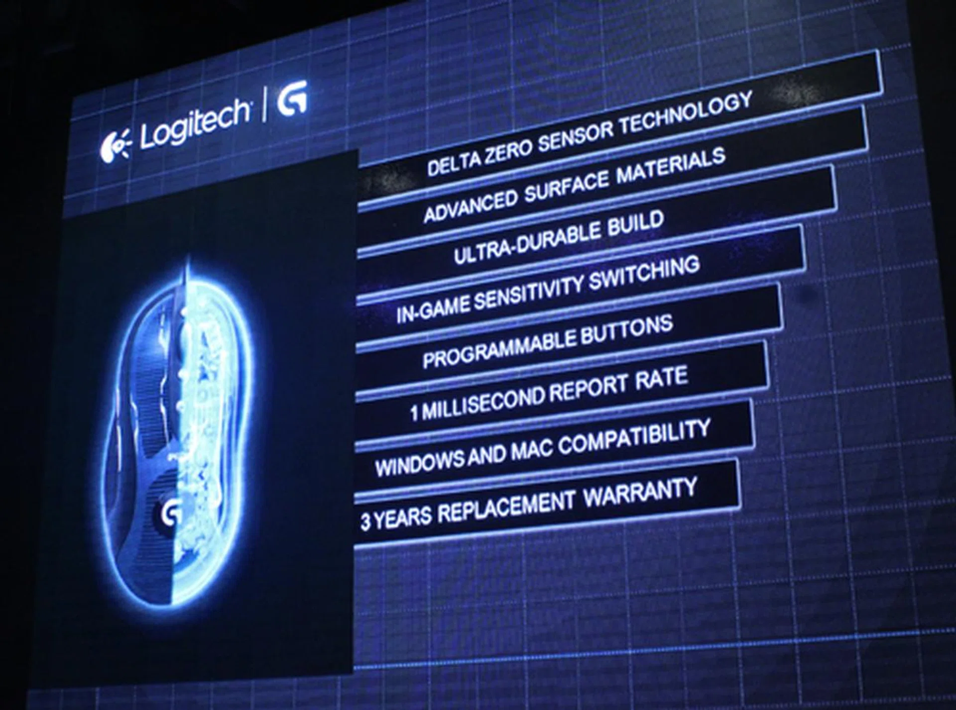 The G-series gaming mice have quite a bit of thought put into while engineering them.