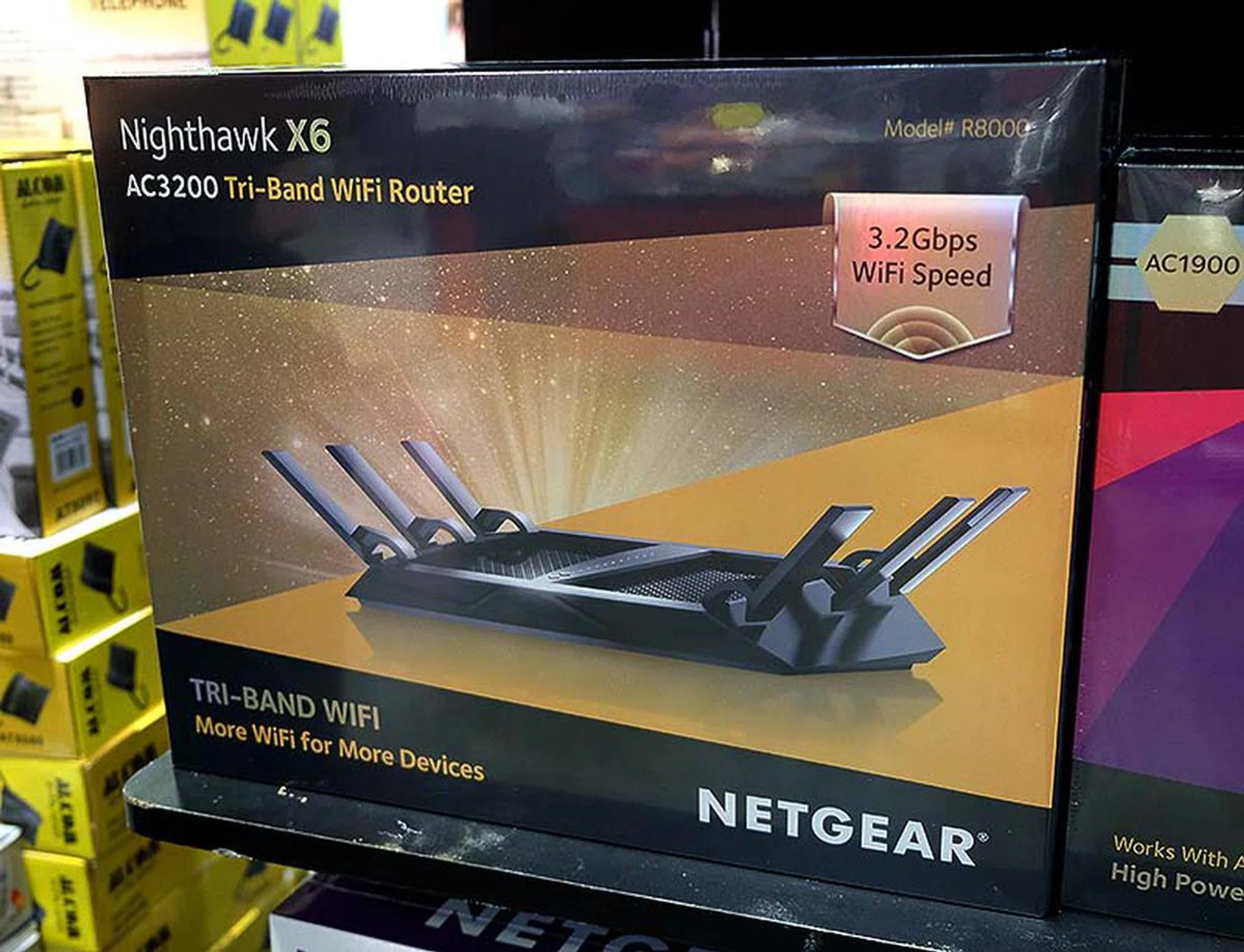 Another Netgear router that's available on a massive discount is the Nighthawk X6. It's a tri-band AC3200 router, which means it can broadcast three separate Wi-Fi networks - great for large families. It supports speeds of up to 1300Mbps on each of its two 5GHz network, and speeds of up to 600Mbps on its 2.4GHz network. It is priced at $299 (U.P. $399).