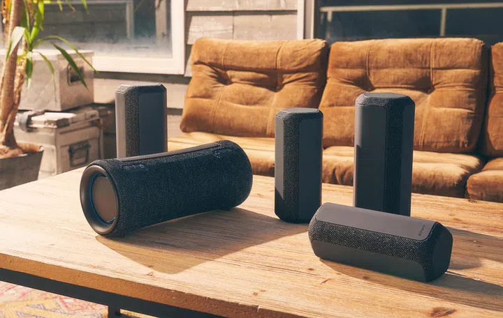 Sony's three new portable speakers.