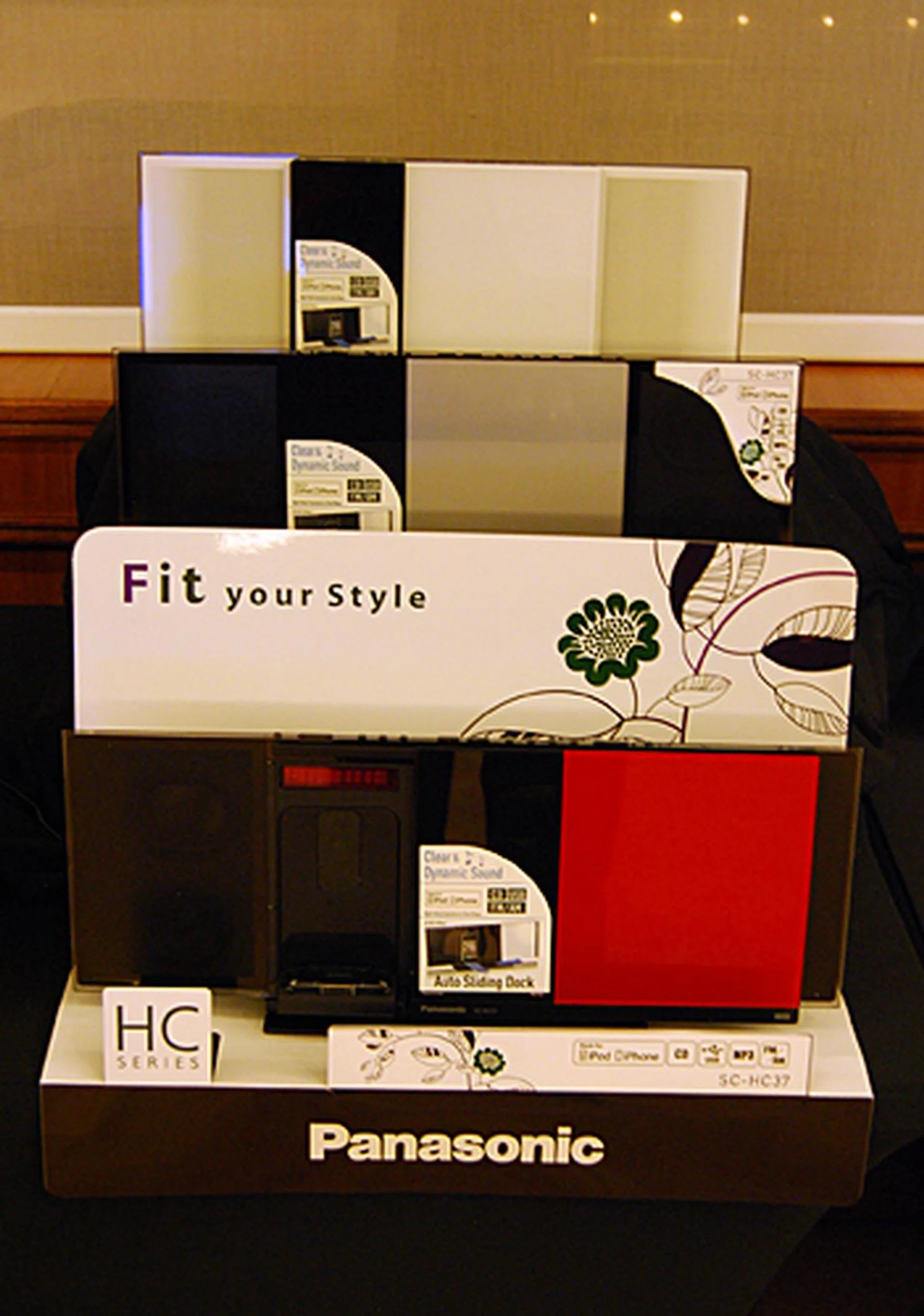 The SC-HC37 is a fun looking docking station that can also be wall mounted.