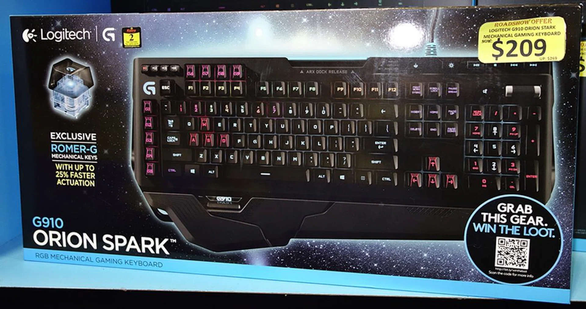 The Logitech Orion Spark is a mechanical keyboard that features custom Romer G keys, its customizable colors and the Arx Dock makes it ideal for a gaming. It’s priced at $209 (UP: $249).