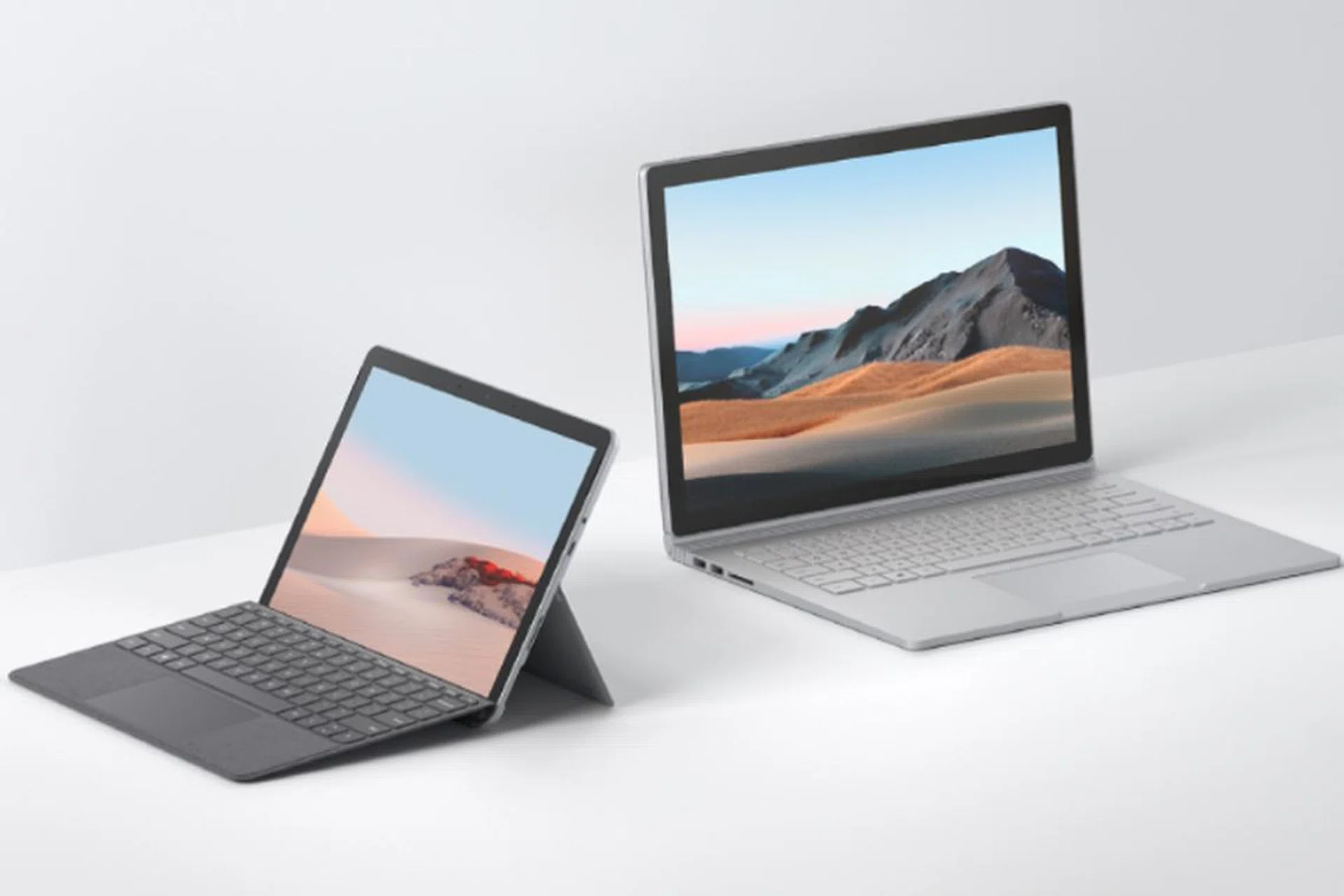 The new Microsoft Surface Go 2 and Surface Book 3 (Image source: Microsoft)