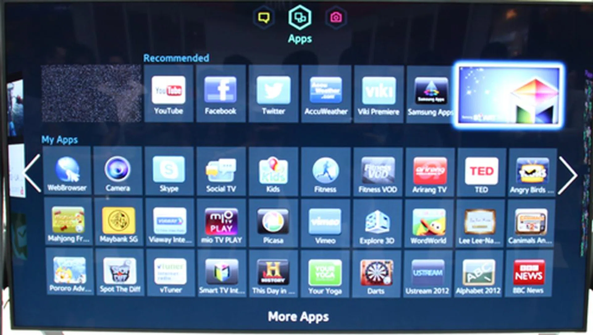 All your apps and services are now displayed on one dedicated page.