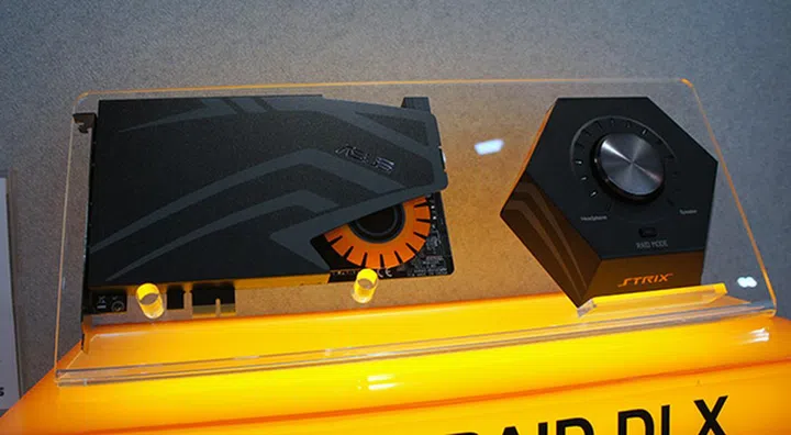 The new ASUS Strix Raid DLX PCI sound card.