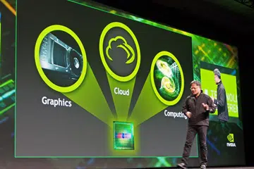 NVIDIA CEO Huang was practically walking on cloud nine as he spoke about the cloud computing capabilities of the Kepler GPU during his keynote address at GTC 2012.