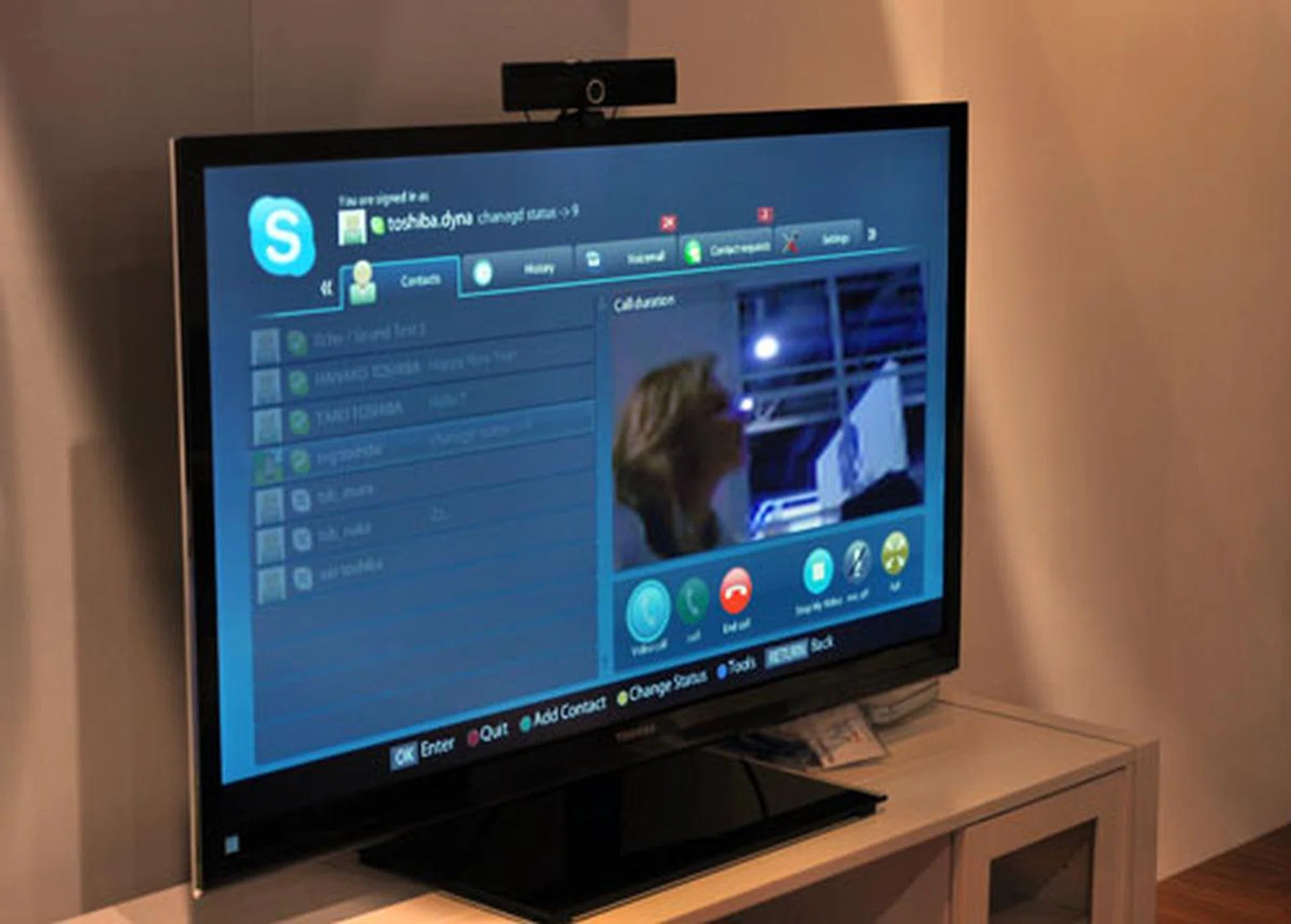 You can add on a camera for Skye chatting.