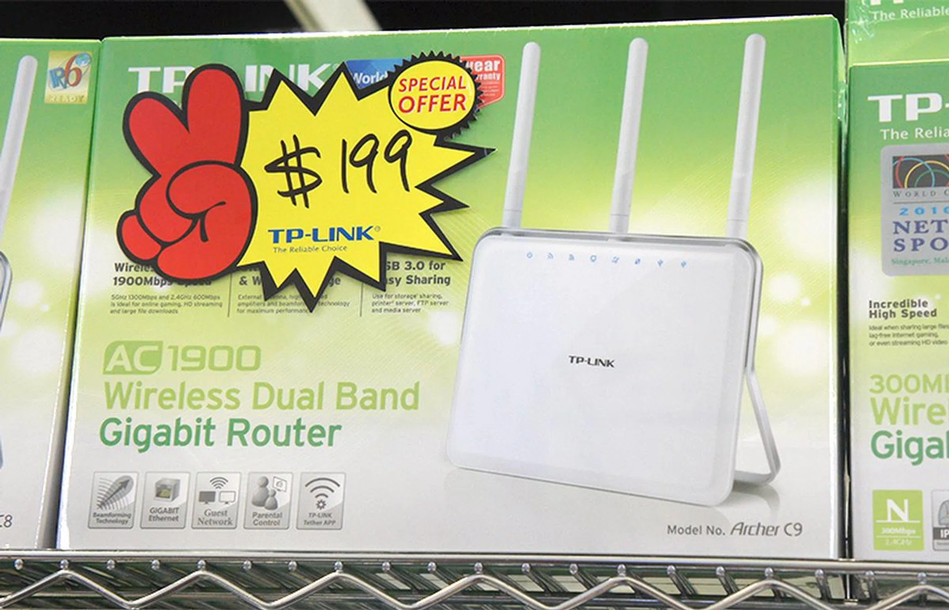 If you are on the hunt for an AC1900 class router, the TP-Link Archer C9 is worthy of consideration as it is one of the most affordable. It is going for $199 (U.P: $279).