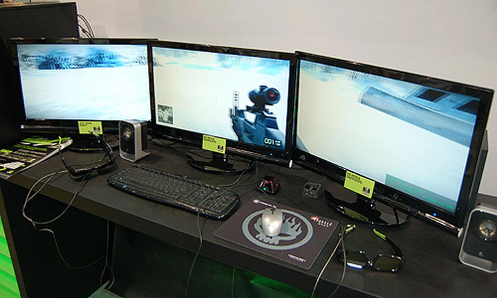 At Sparkle's booth was also a 3D Vision Surround setup.