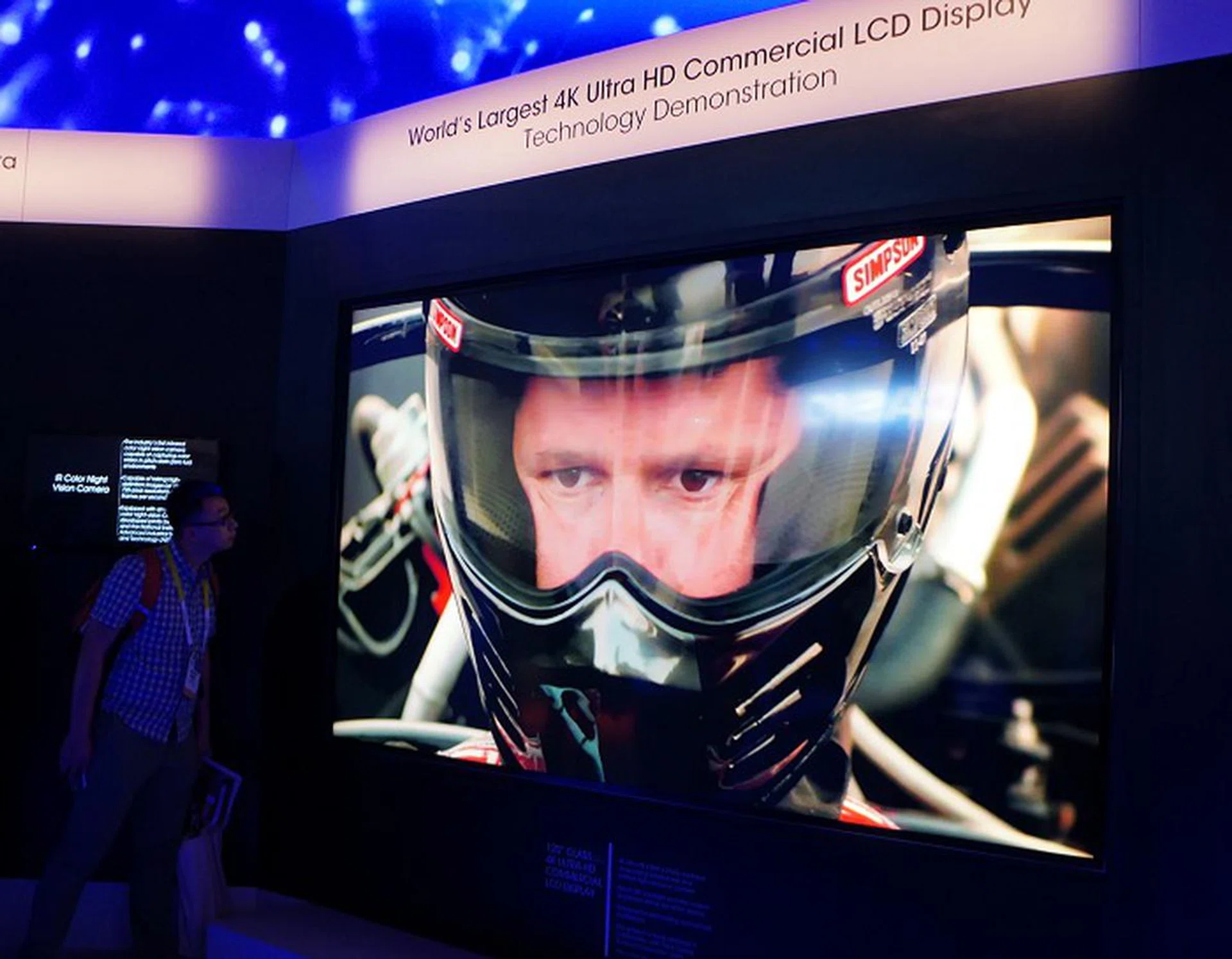 If the aim is to just go big, Sharp has the world's largest 4K commercial LCD display at 120 inches across with direct LED backlighting for uniform brightness across its screen. Truly, this is made for really demanding needs and installations.