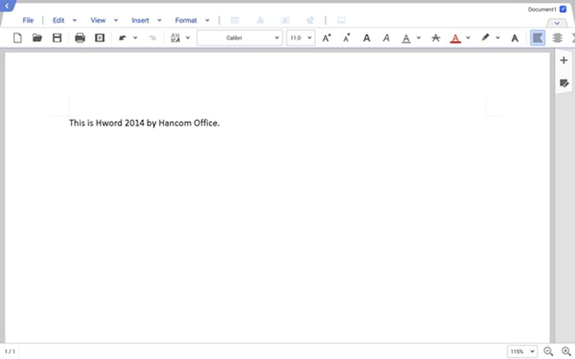 Hword 2014 has a close resemblance to Microsoft Word on the PC.
