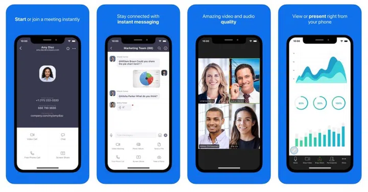 Zoom iOS app.