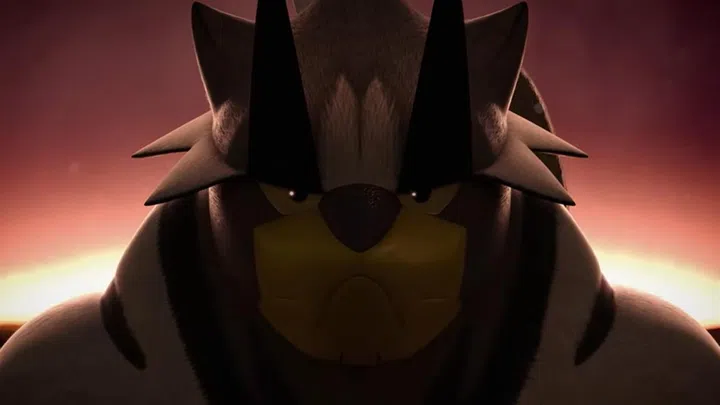 A screenshot of Urshifu from the official announcement trailer.