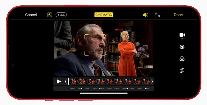 The new Cinematic Mode. (Image source: Apple)