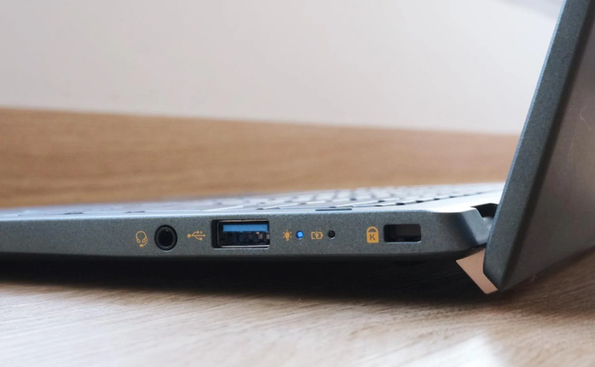 The Acer Swift 5 is 14.95mm thick. However, it still manages to have a full-size HDMI port and USB Type-A ports.