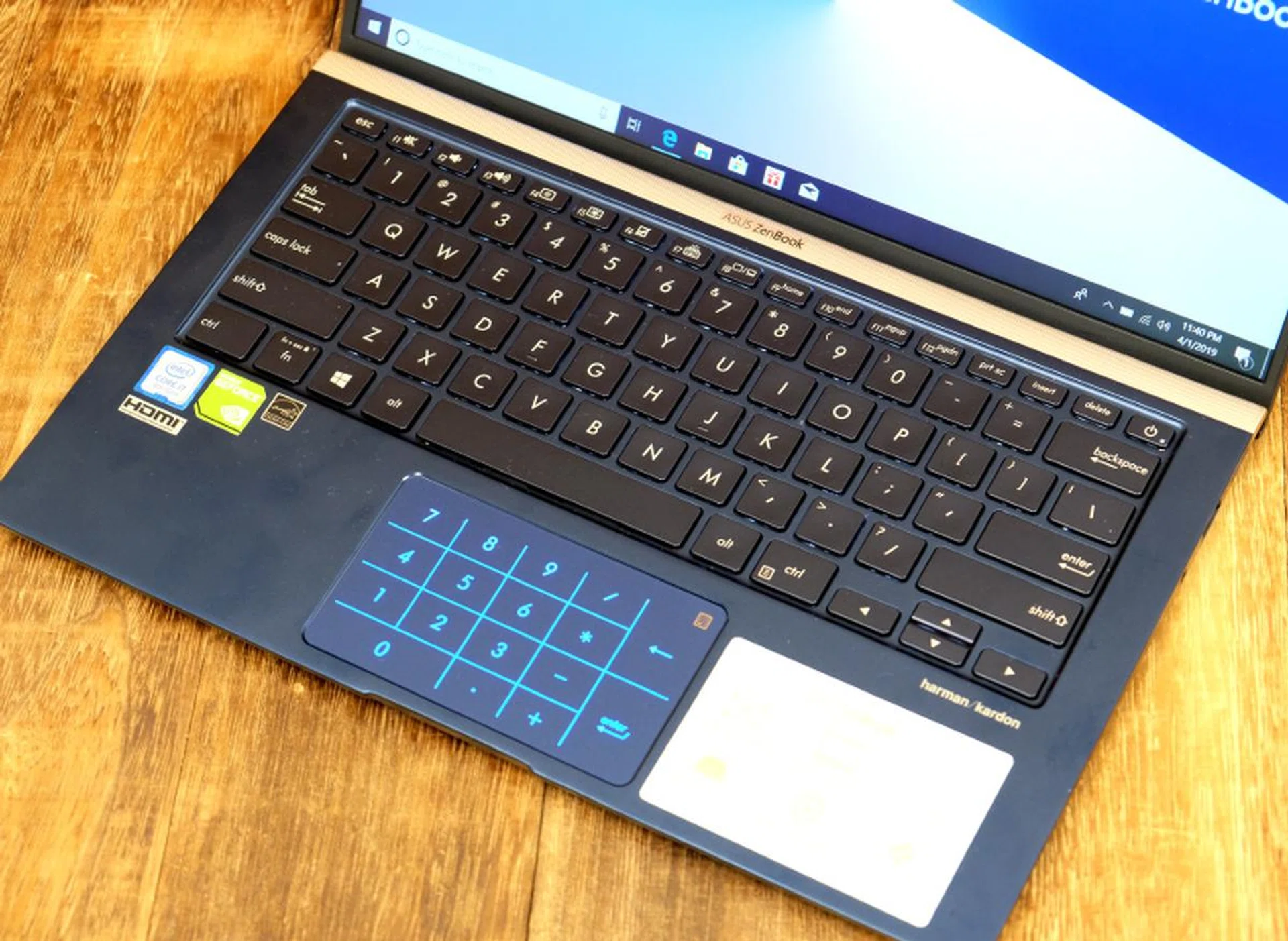 Whatever space is available is taken up by the keyboard and trackpad.