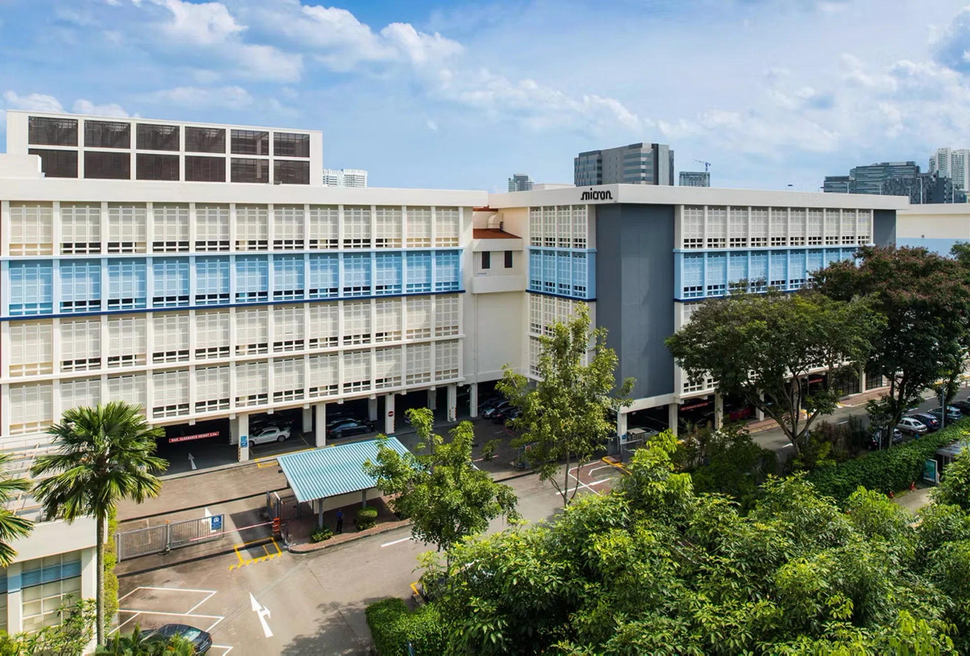 Exterior view of Micron's Singapore Facilities