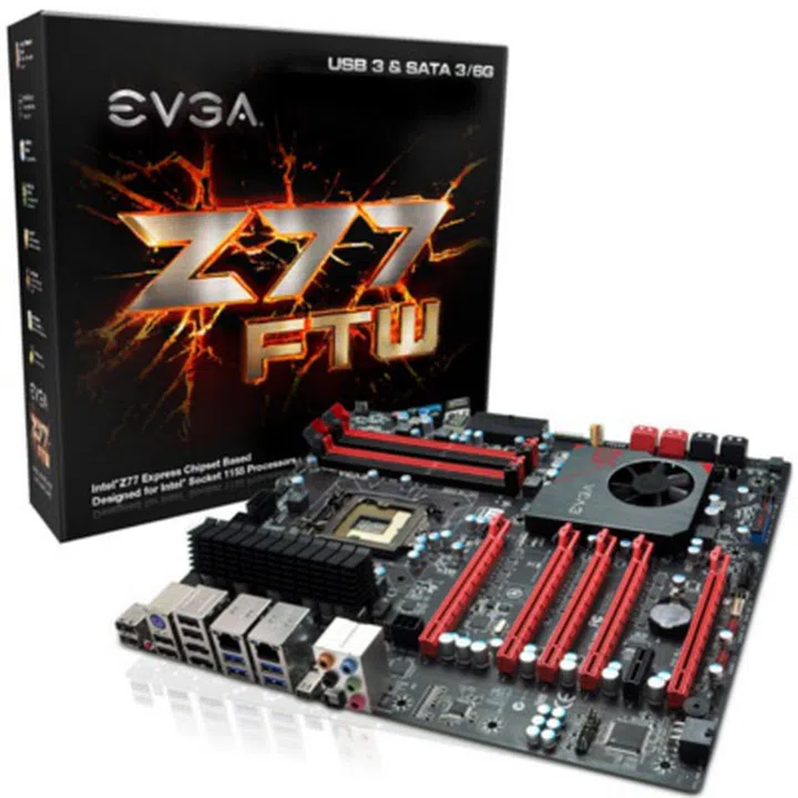 At first glance, we thought EVGA had gone ROGued on us as its new Z77 FTW is a top-tier Intel Z77 express chipset offering that sports livery that is very similar to the ROG family.