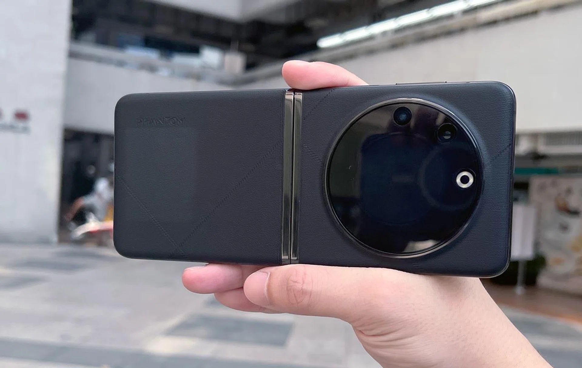 Tecno Phantom V Flip 5G, unfolded.