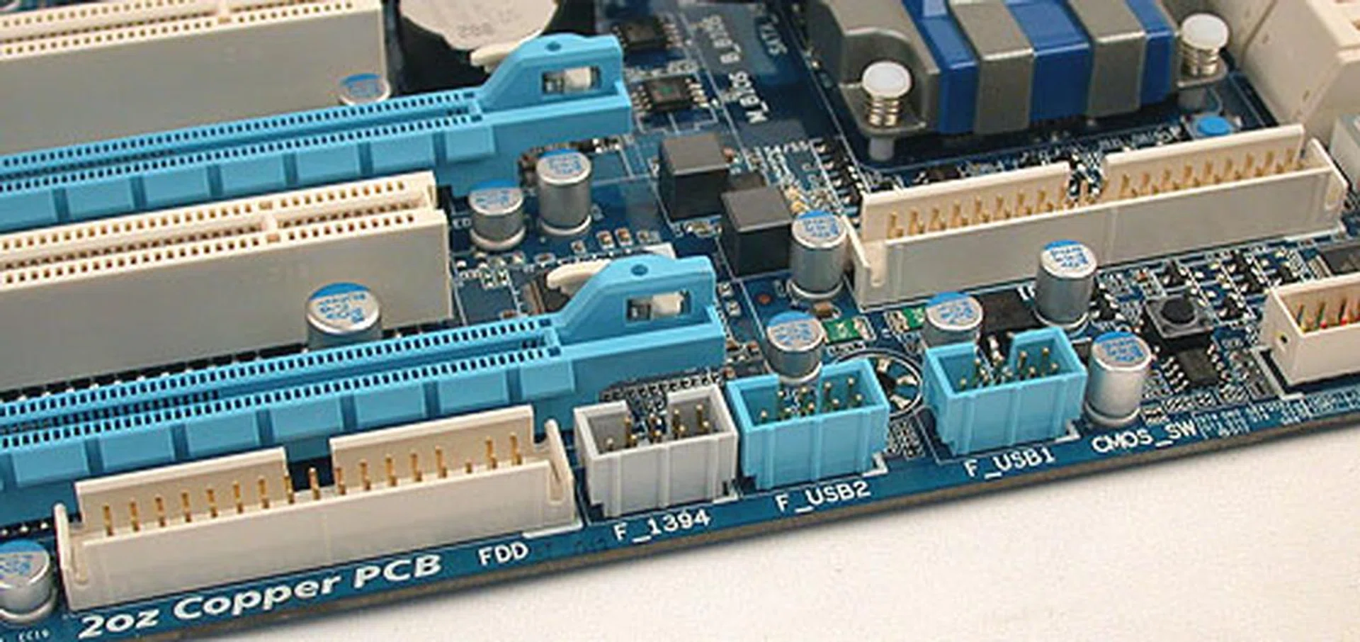 IDE and floppy connectors are present for those who still require them.
